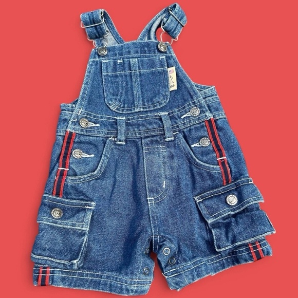 🍭Li’l 66 Route 66 denim overalls baby 12 months - Picture 2 of 8